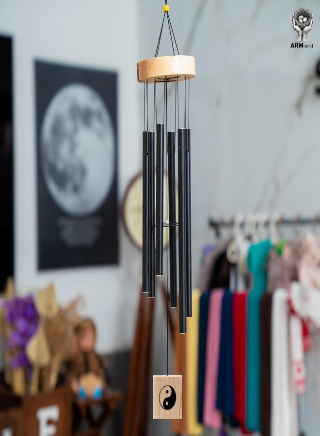 ARM nest Wind Chime | Wind Chimes for Balcony | Wind Chimes for Home Positive Energy (Black) - Image 5